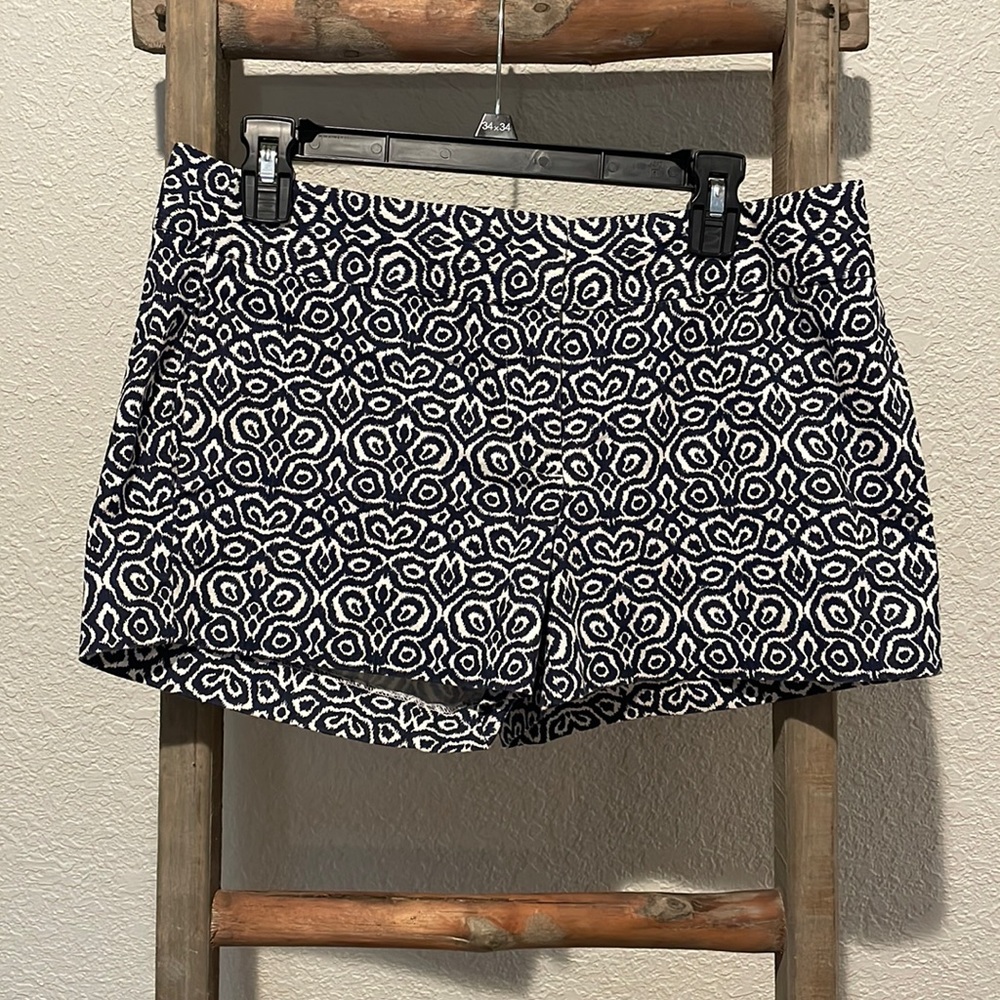 Navy Blue/White Patterned Shorts.